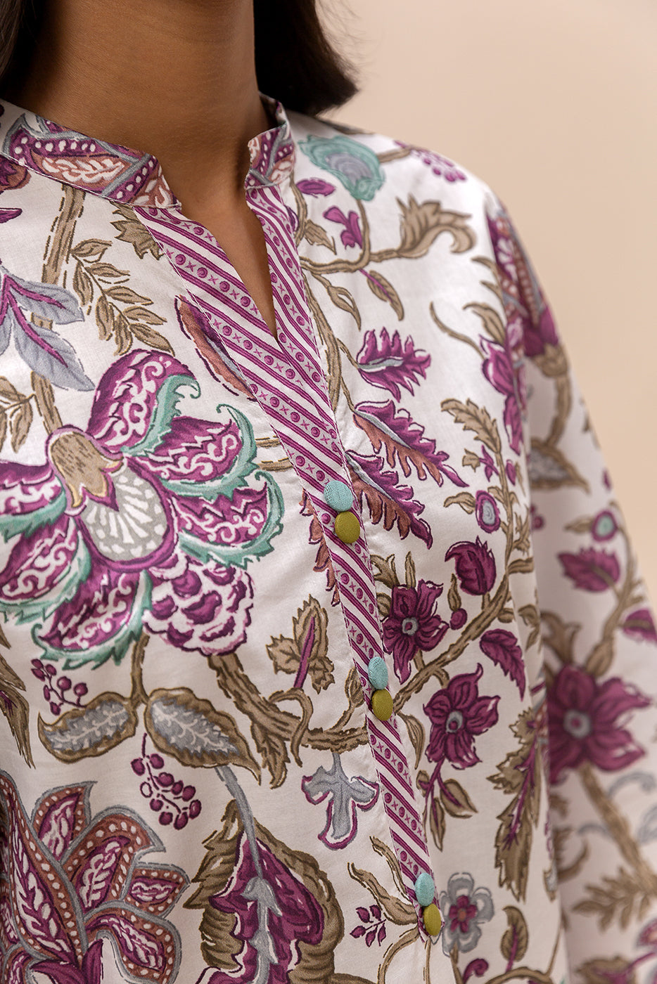 3 Piece Printed Lawn Suit-Purple Bliss (Unstitched)