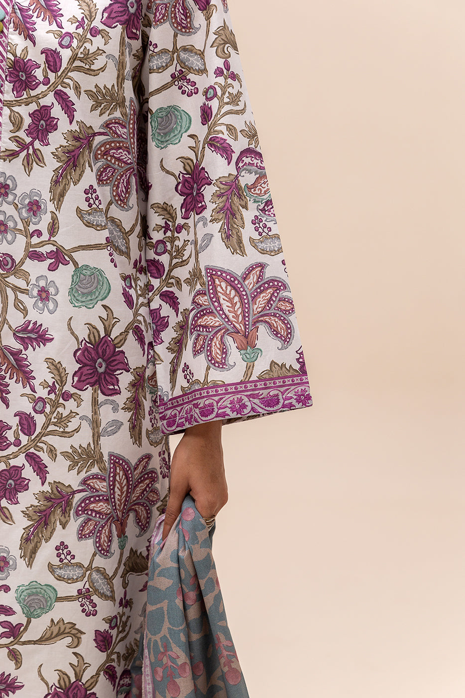 3 Piece Printed Lawn Suit-Purple Bliss (Unstitched)