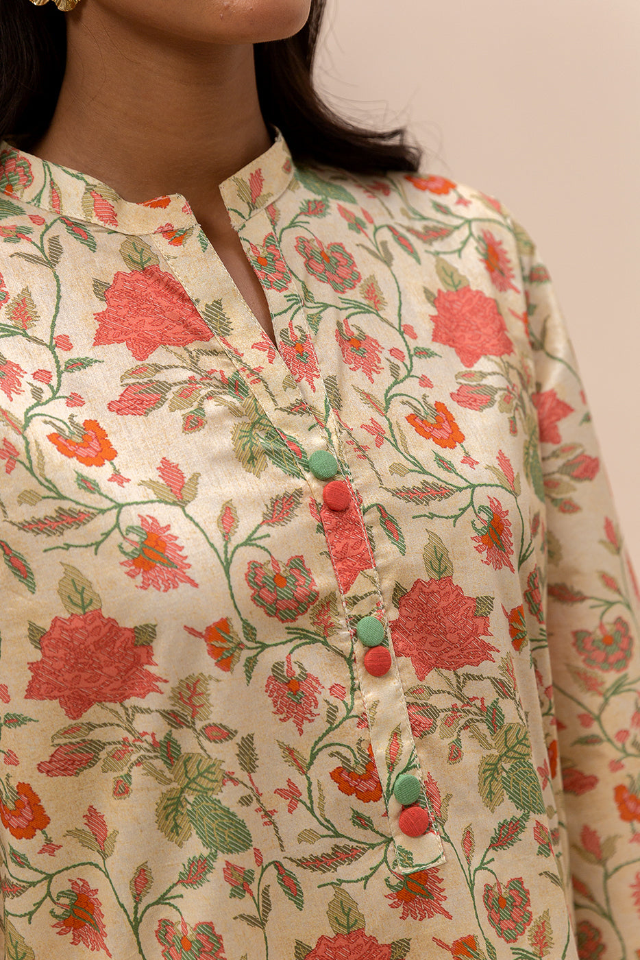 3 Piece Printed Lawn Suit-Ivory Dream (Unstitched)