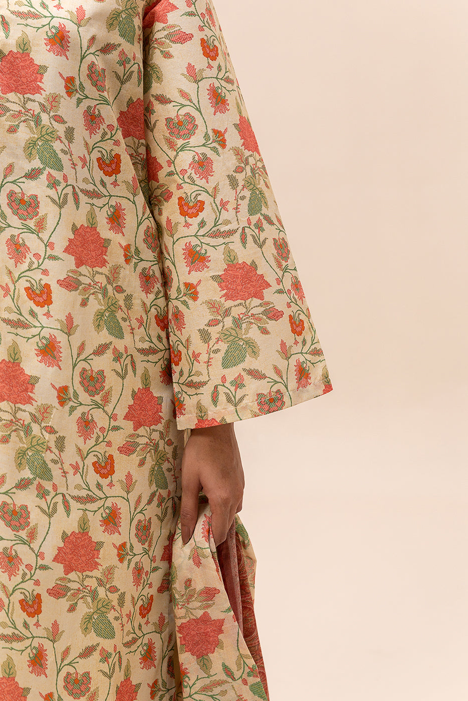 3 Piece Printed Lawn Suit-Ivory Dream (Unstitched)