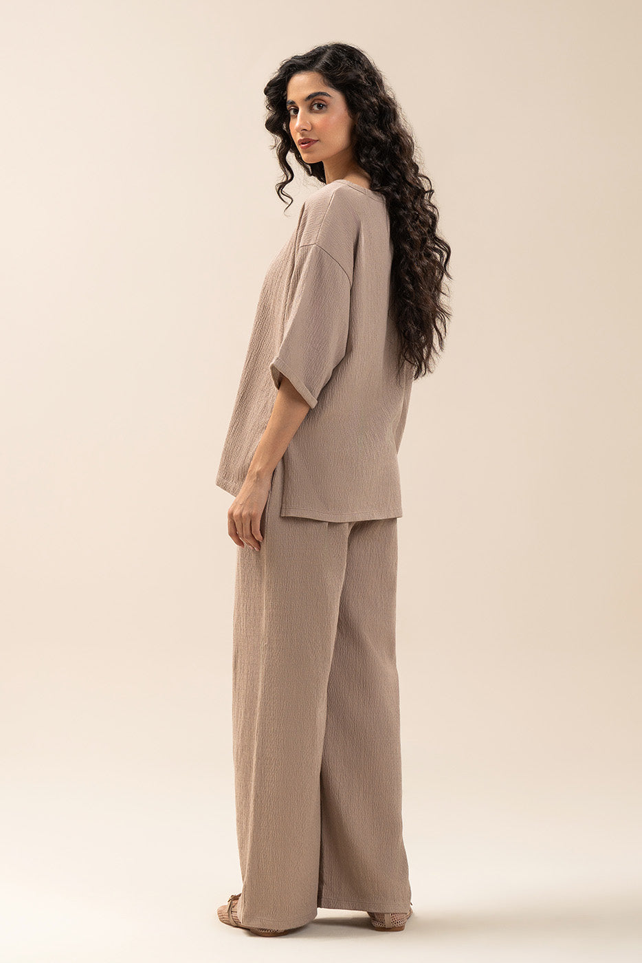 SEER SUCKER SIDE SLIT TOP