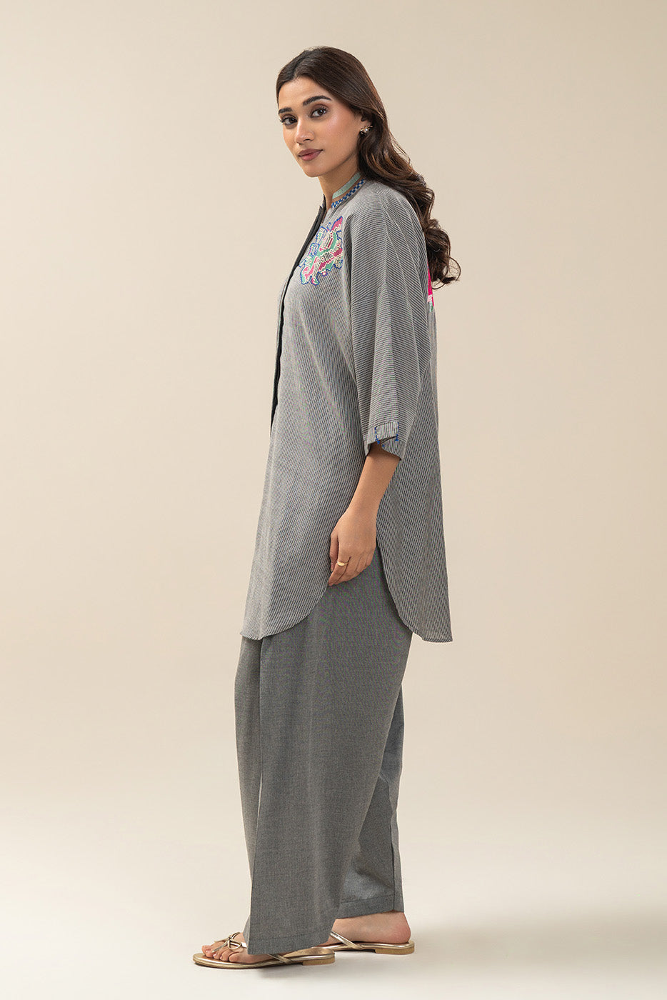 2 PIECE EMBROIDERED Dobby SUIT (PRET)
