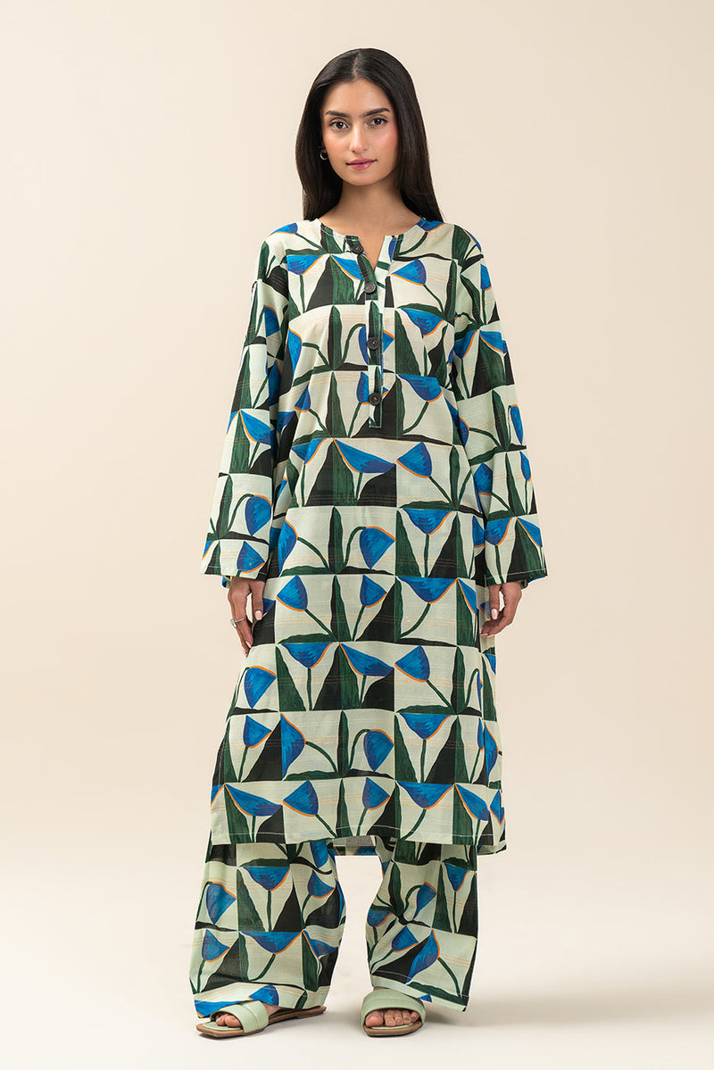 2 Piece Printed Doria Lawn Suit (Pret)