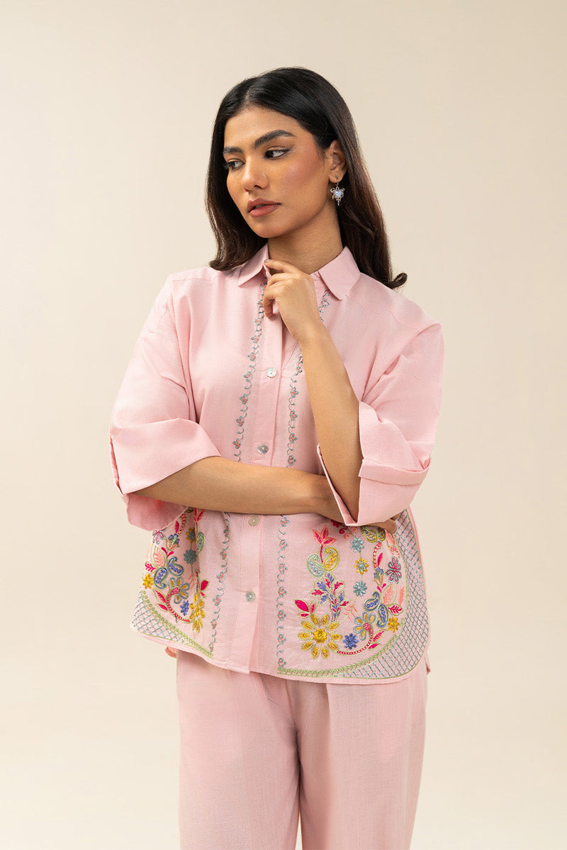 2 Piece Embroidered Cd Slub Suit (Flow)