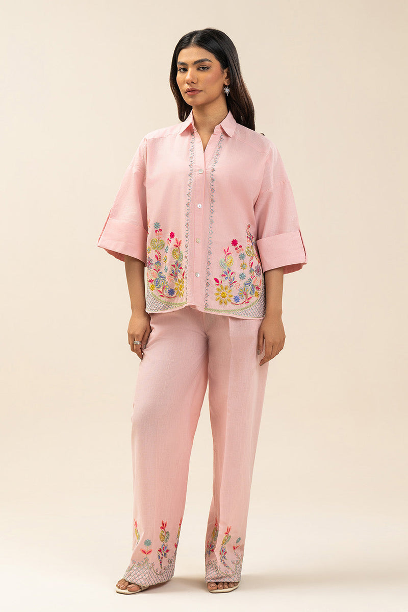 2 Piece Embroidered Cd Slub Suit (Flow)