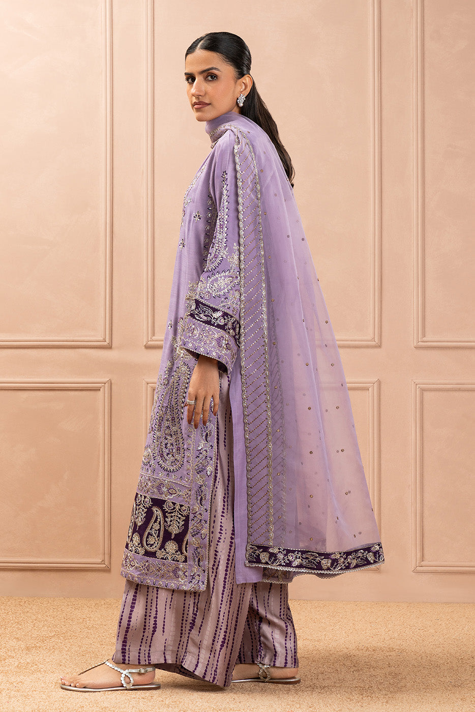 3 PIECE EMBROIDERED RAW SILK SUIT (LUXURY PRET)
