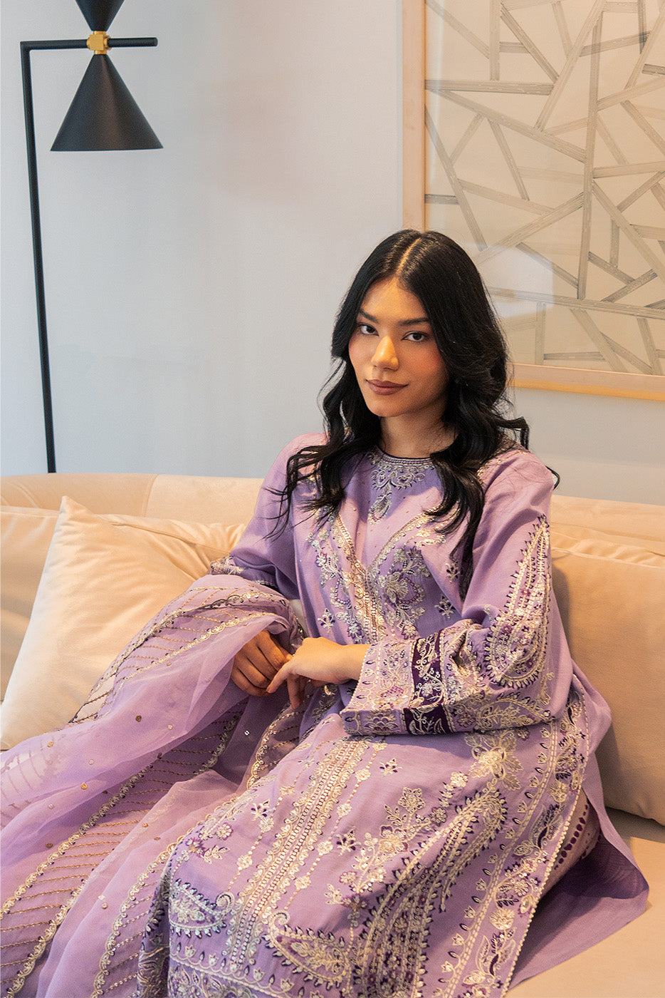 3 PIECE EMBROIDERED RAW SILK SUIT (LUXURY PRET)