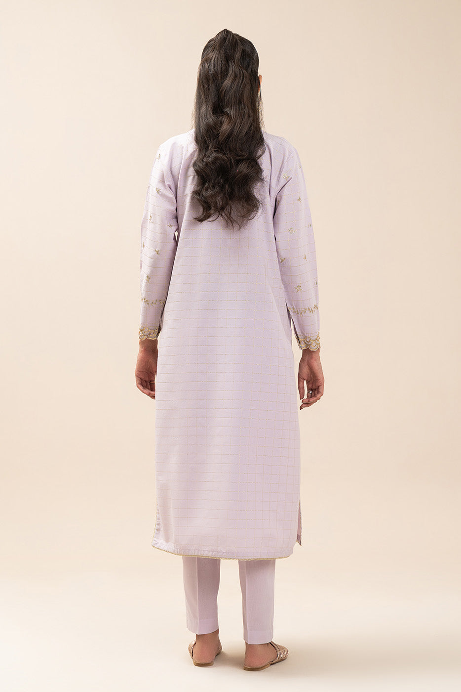 2 PIECE BASIC YARN DYED LUREX SUIT (PRET)
