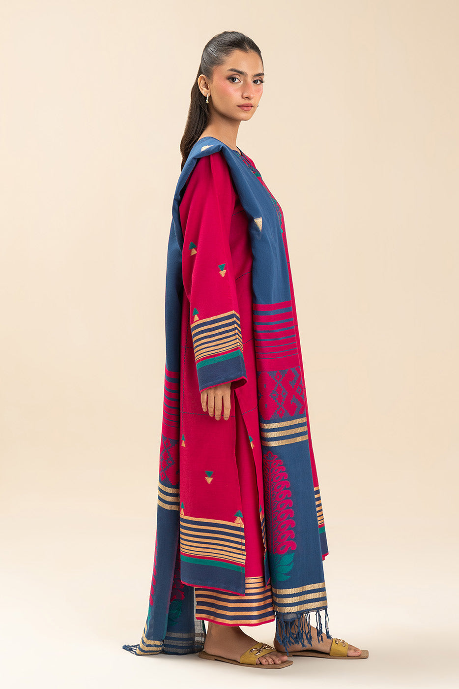 3 PIECE EMBROIDERED JACQUARD SUIT (PRET) - BT1260001PR0029-MULTI-2000000307533-8