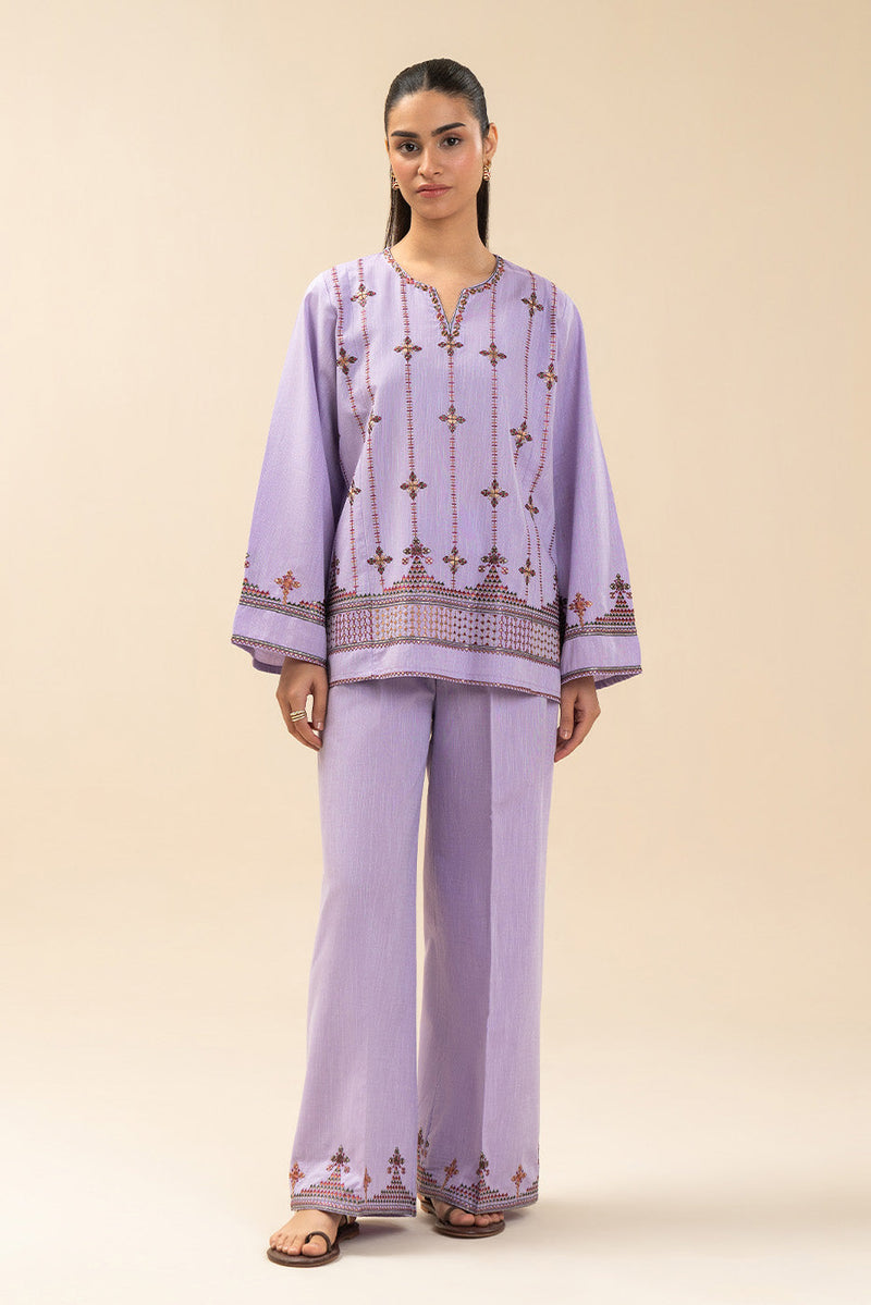 2 Piece Embroidered Chambray Suit (Flow)