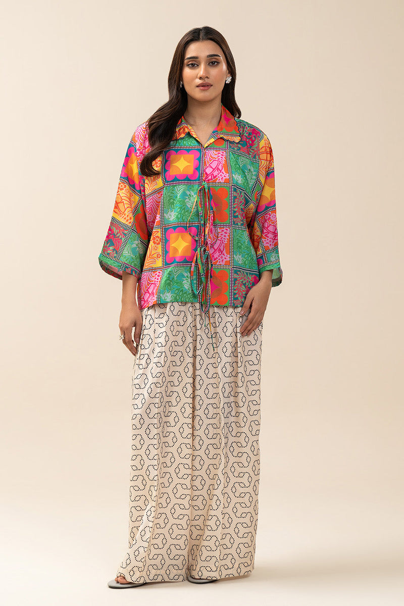 2 Piece Printed Silk Co-Ord Set (Flow)