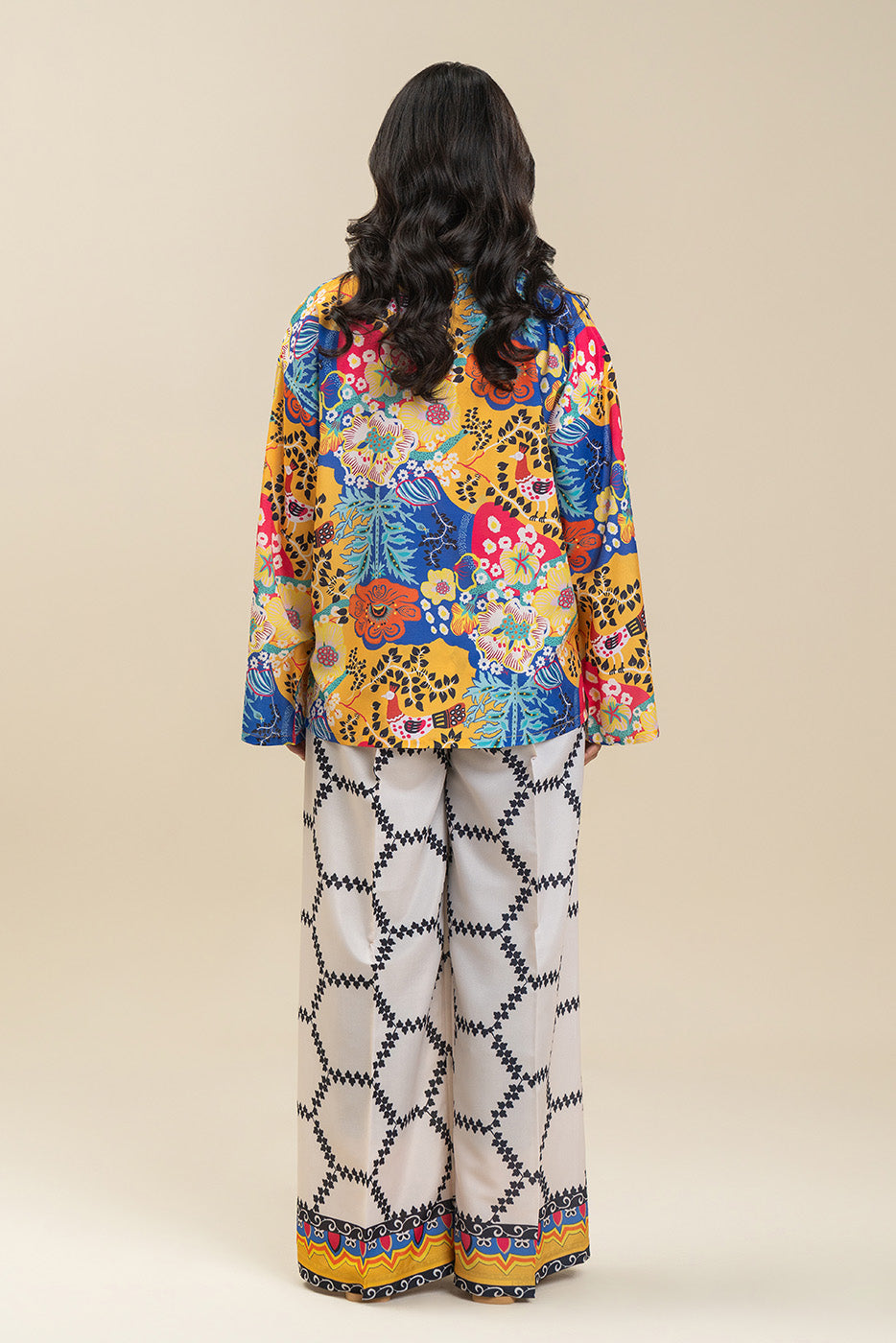 PRINTED POLY TOP (FLOW)