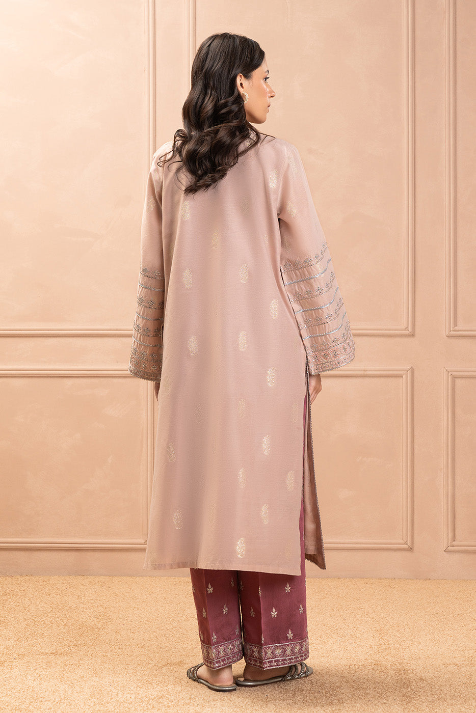 EMBROIDERED ZARI JACQUARD SHIRT (LUXURY PRET)