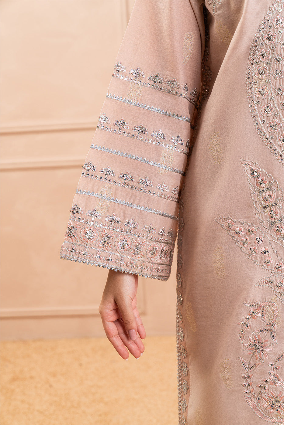 EMBROIDERED ZARI JACQUARD SHIRT (LUXURY PRET)
