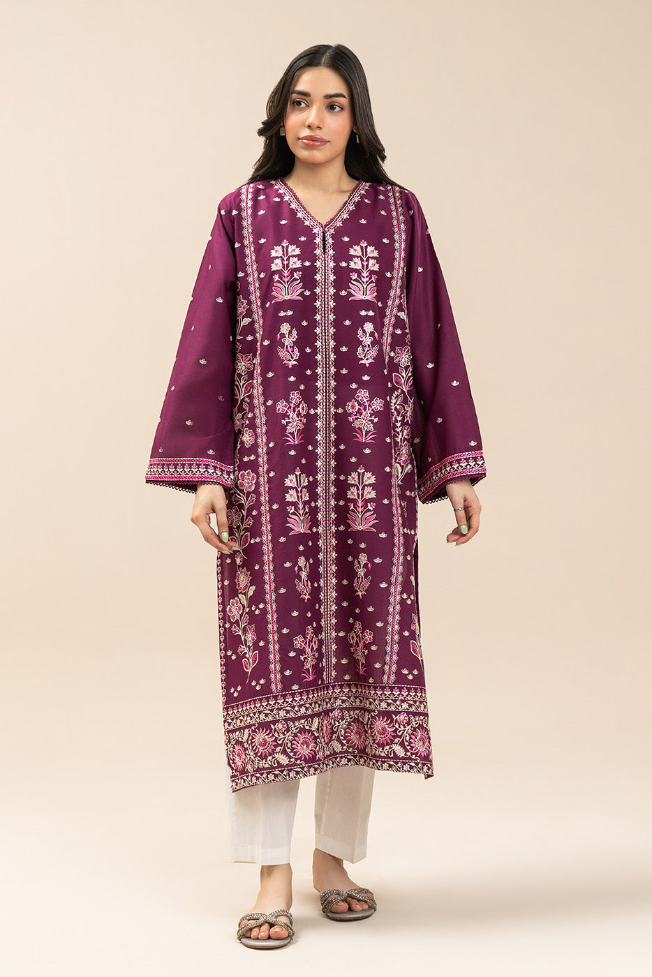 EMBROIDERED LAWN SHIRT (PRET)