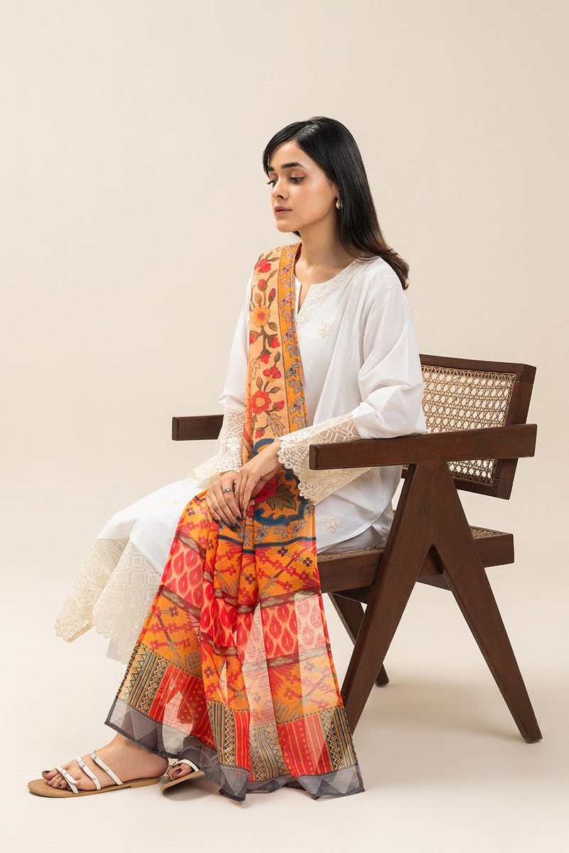 3 Piece Embroidered Lawn Suit (Pret)