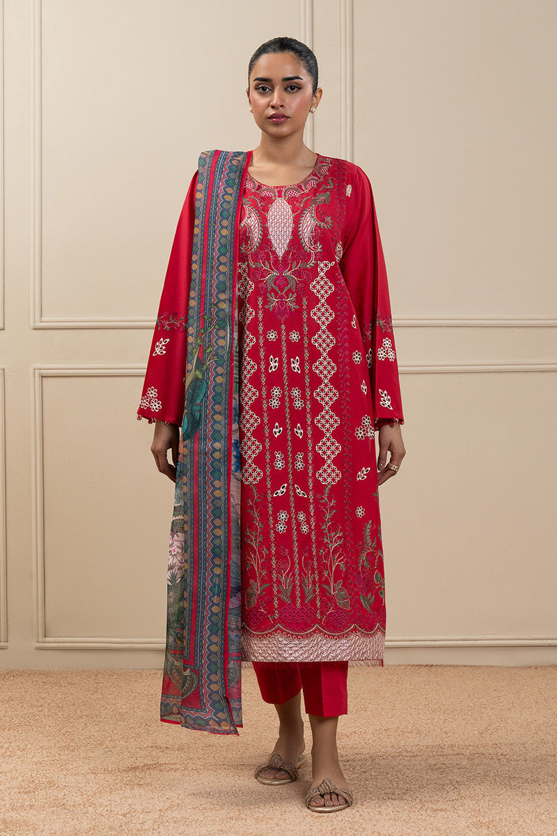 3 Piece Embroidered Lawn Suit (High Casual)