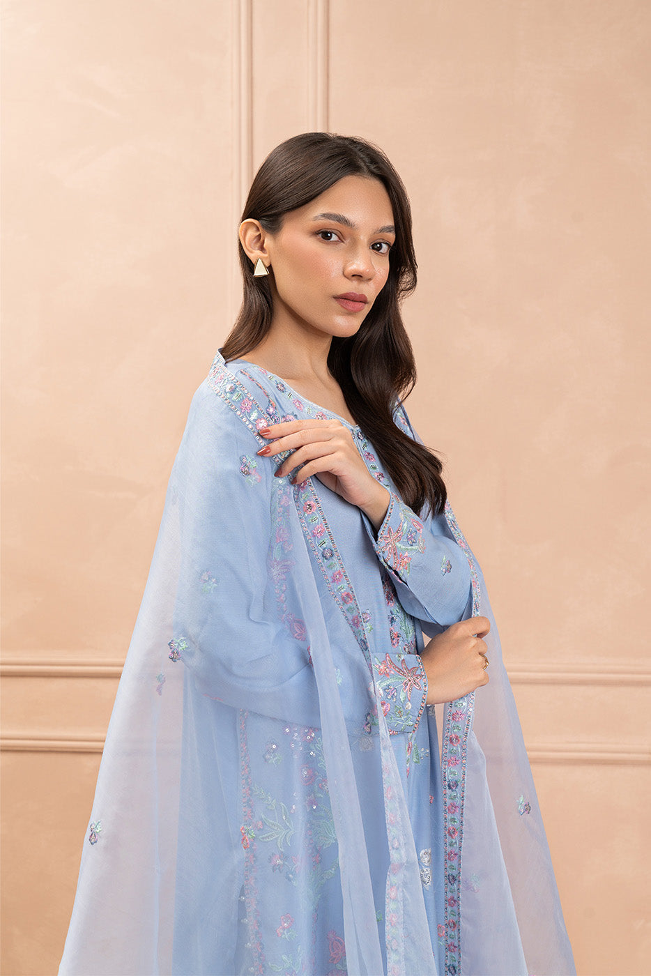 2 PIECE EMBROIDERED RAW SILK SUIT (LUXURY PRET)