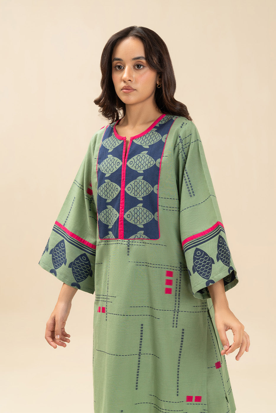SOLID JACQUARD SHIRT (PRET)