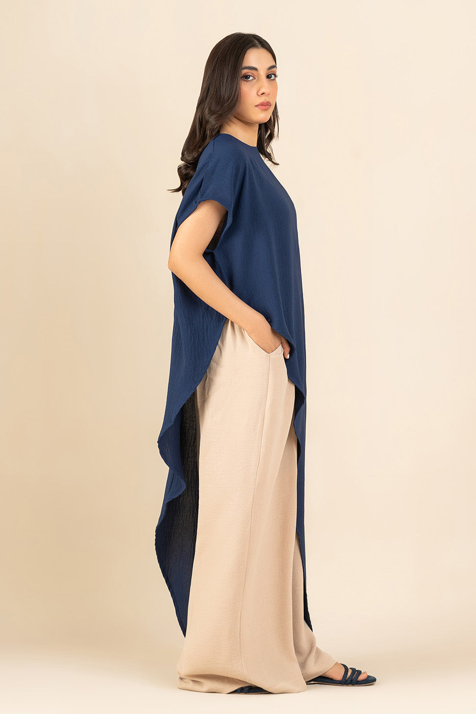 SOLID POLY CREPE SHIRT ( FLOW )