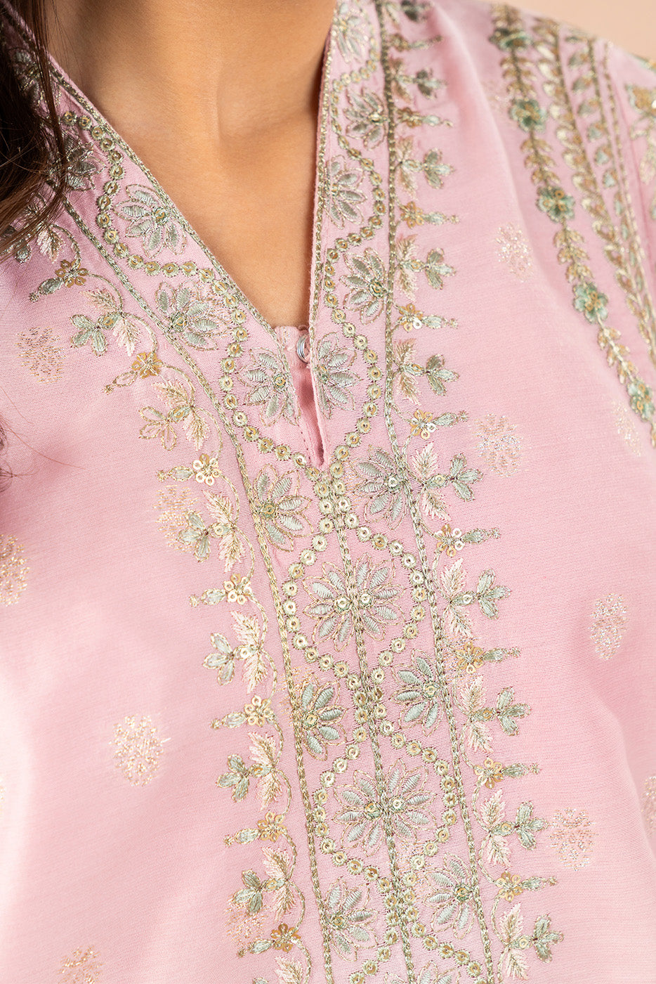2 PIECE EMBROIDERED ZARI JACQUARD SUIT (LUXURY PRET)