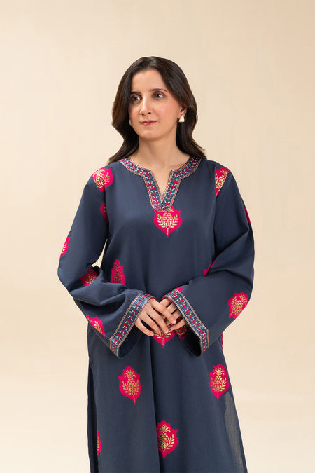 EMBROIDERED LUREX JACQUARD SHIRT (PRET)