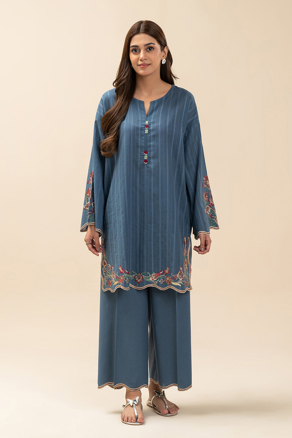 2 PIECE EMBROIDERED NENO KARA SUIT (PRET)
