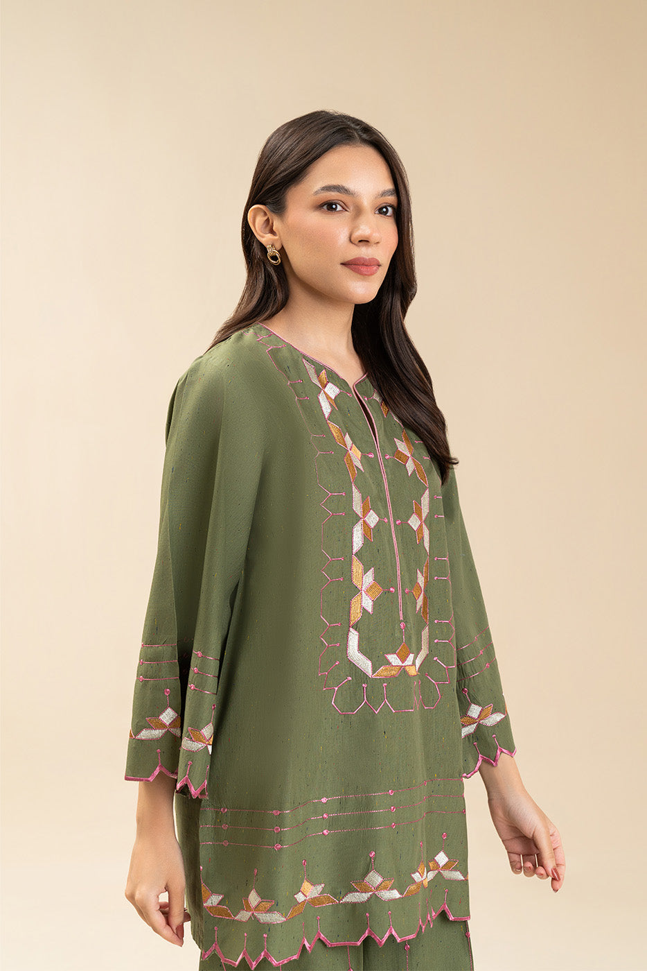 2 PIECE EMBROIDERED MULTI NEPS SUIT (FLOW)