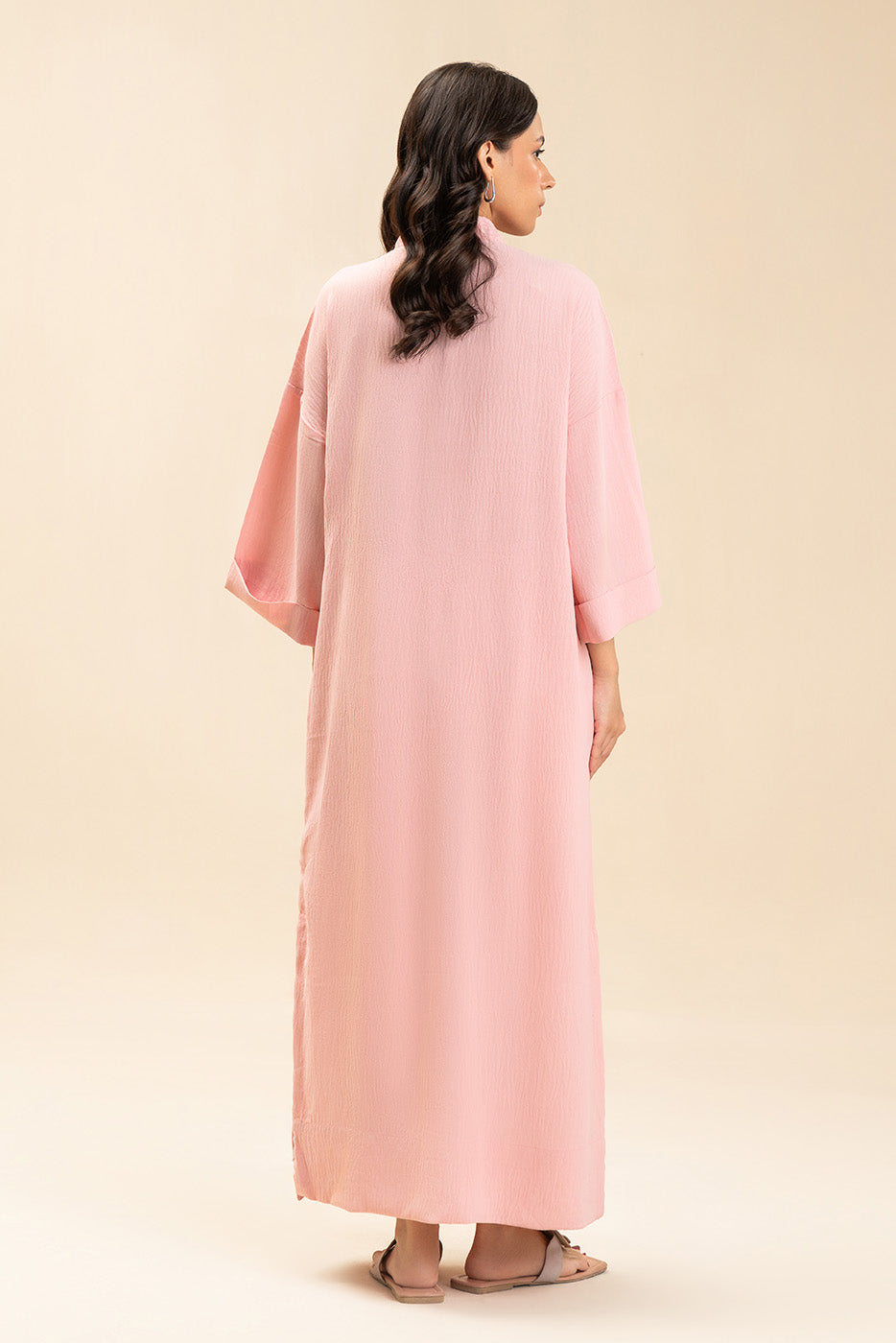 SOLID POLY CREPE DRESS (FLOW)