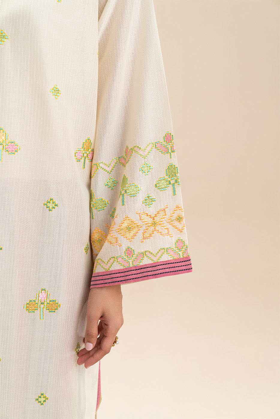 2 PIECE EMBROIDERED DORIA SUIT (PRET)