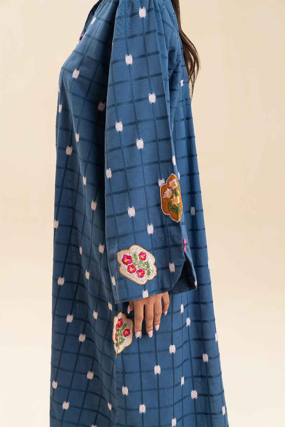 2 PIECE EMBROIDERED BROCHIA JACQUARD SUIT (PRET)