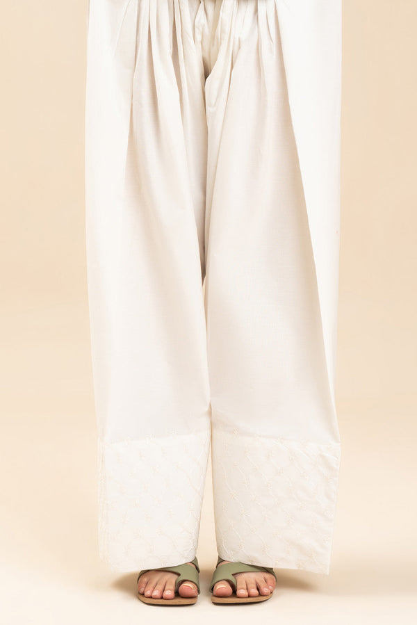EMBROIDERED CAMBRIC BOTTOM (PRET)