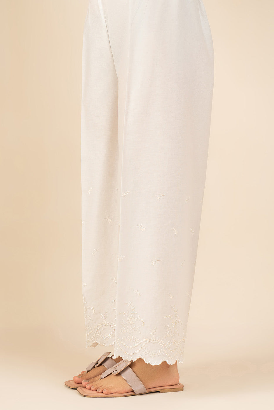 EMBROIDERED CULOTTE PANTS - BT1260005PT1563-OFF WHITE-181521-8