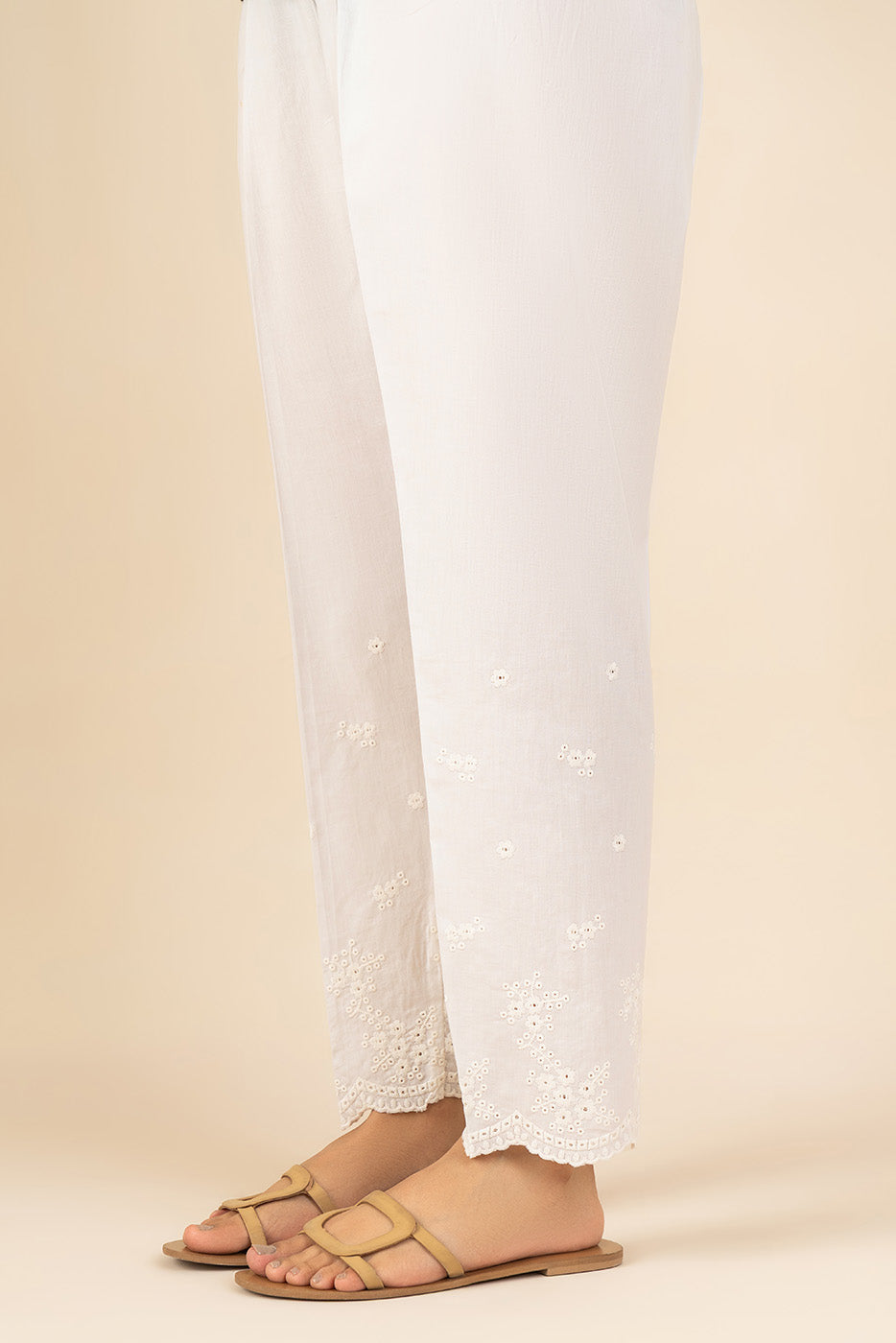 EMBROIDERED STRAIGHT PANTS - BT1260005PT1566-WHITE-181536-8