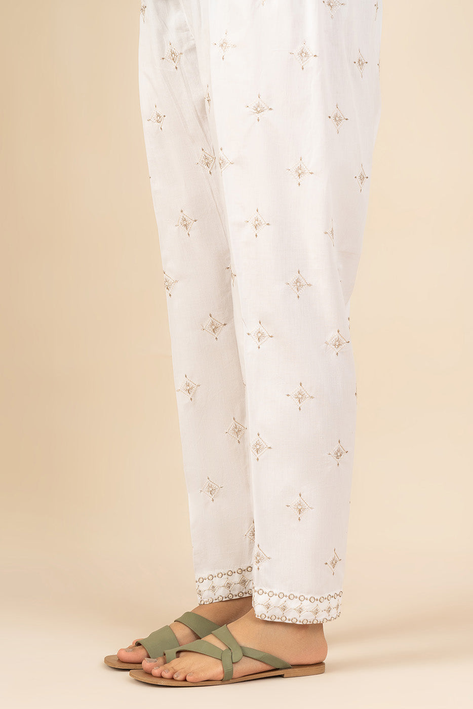 EMBROIDERED STRAIGHT PANTS - BT1260006PT1579-WHITE-181586-8