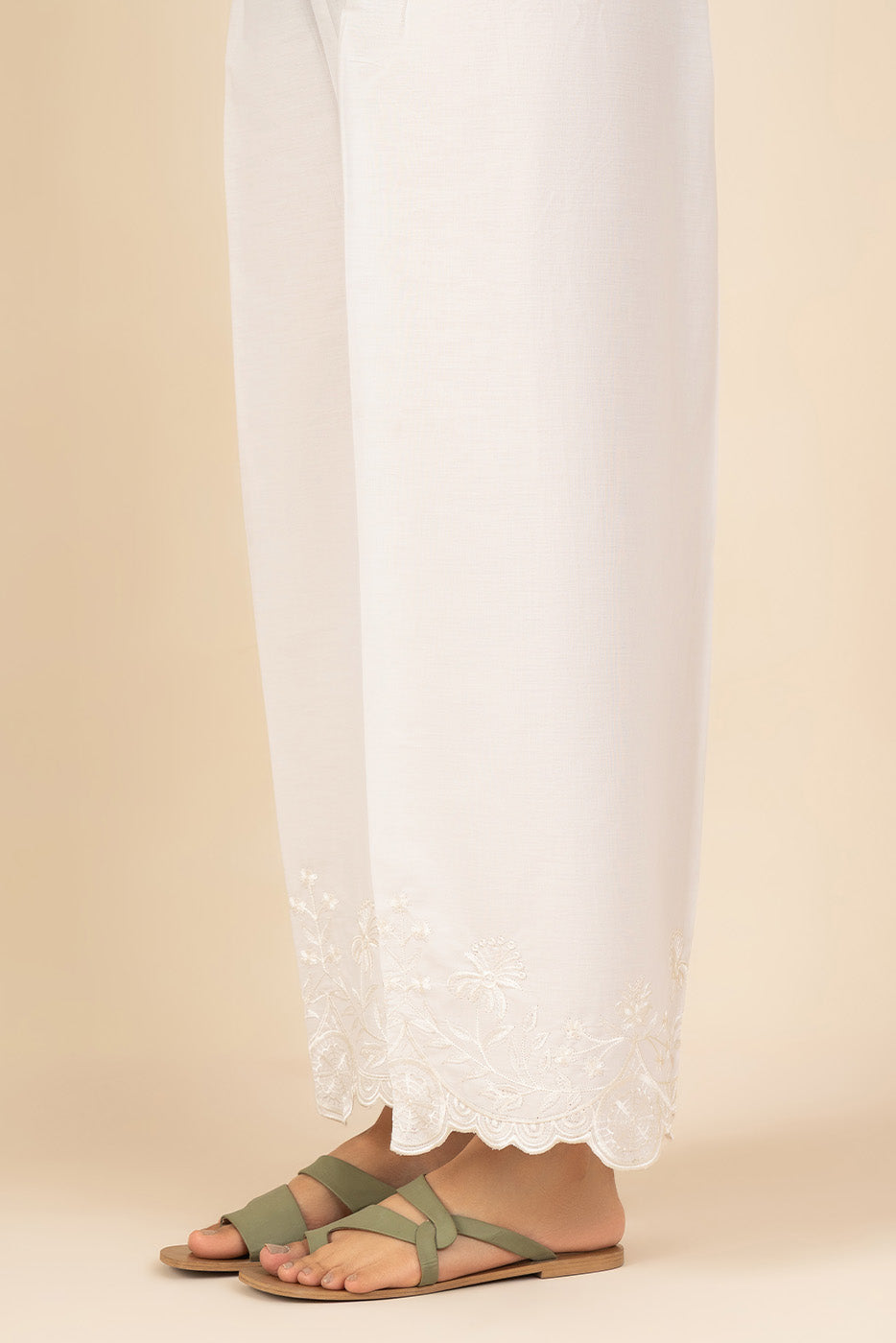 EMBROIDERED CULOTTE PANTS - BT1260006PT1580-WHITE-181591-8