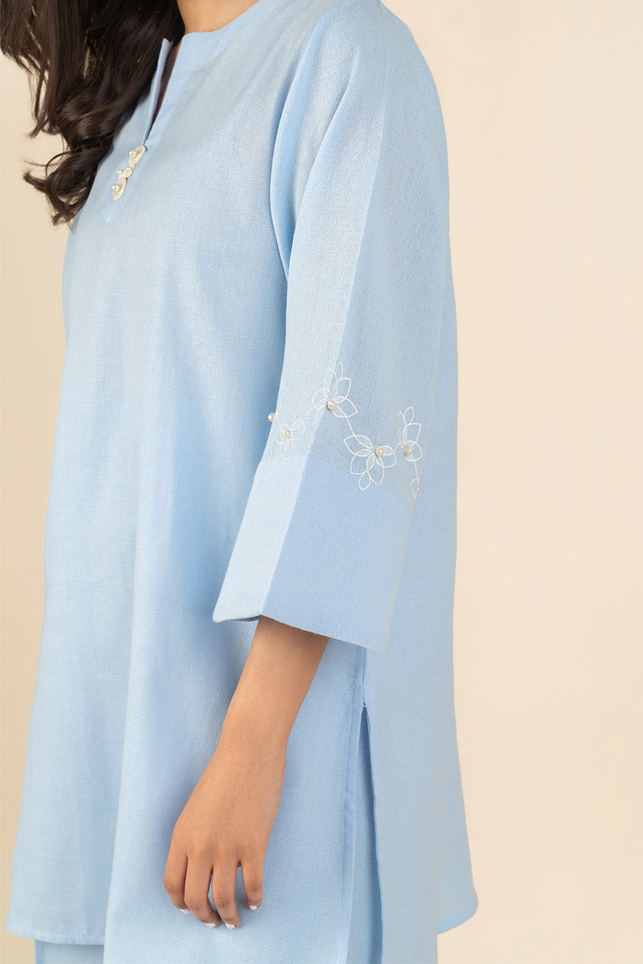 2 PIECE EMBROIDERED YARN DYED SUIT (PRET)