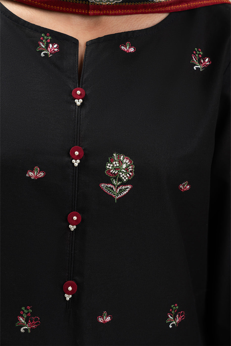 3 Piece Embroidered Lawn Suit-Spring Night (Unstitched)