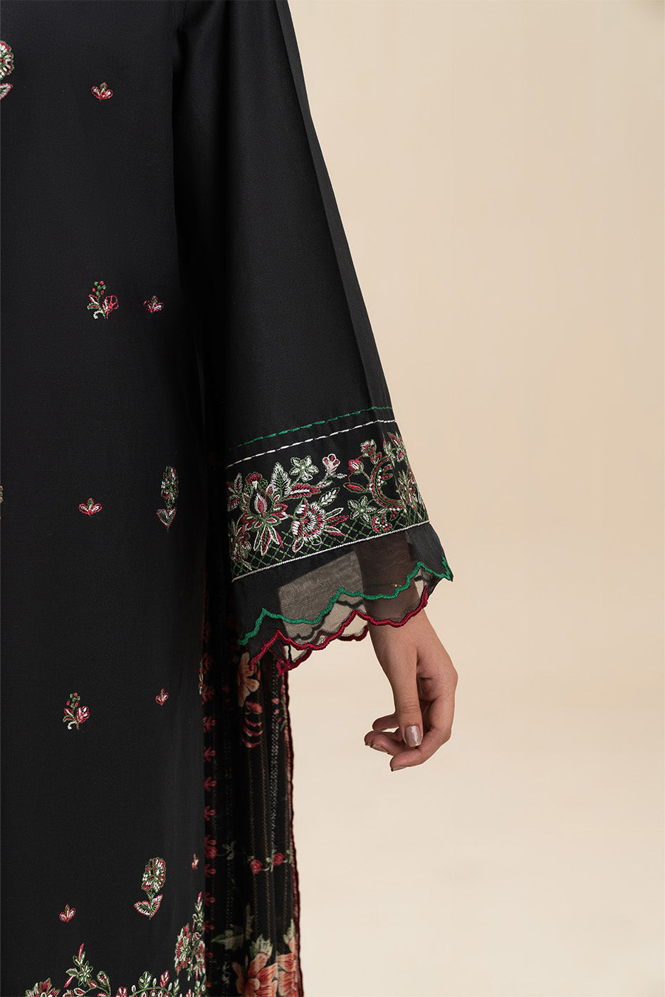 3 Piece Embroidered Lawn Suit-Spring Night (Unstitched)