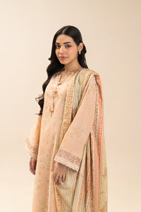3 PIECE EMBROIDERED LAWN SUIT-FLORAL VEIL (UNSTITCHED)