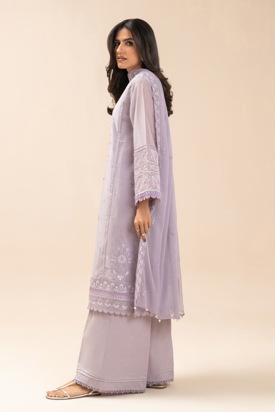 4 Piece Embroidered Lawn Suit-Ornate (Unstitched)