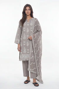 3 PIECE EMBROIDERED LAWN SUIT (PRET)