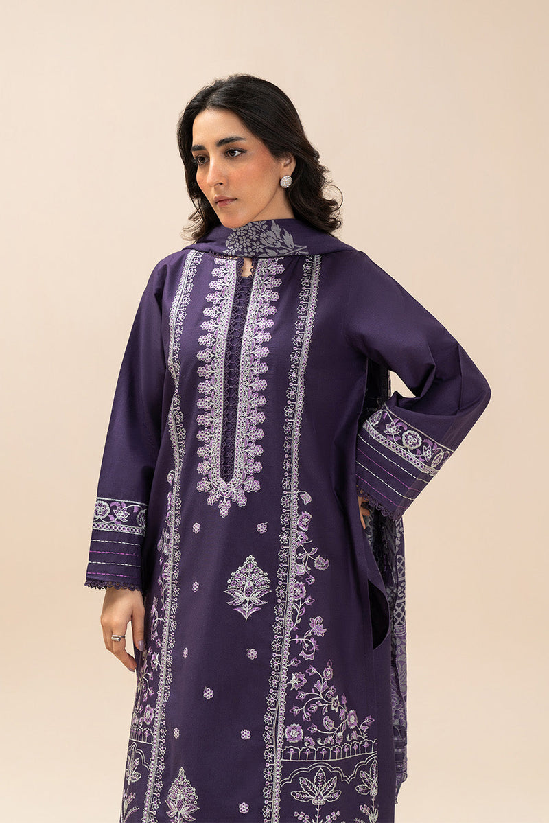 3 Piece Embroidered Lawn Suit-Regal Ethnic (Unstitched)