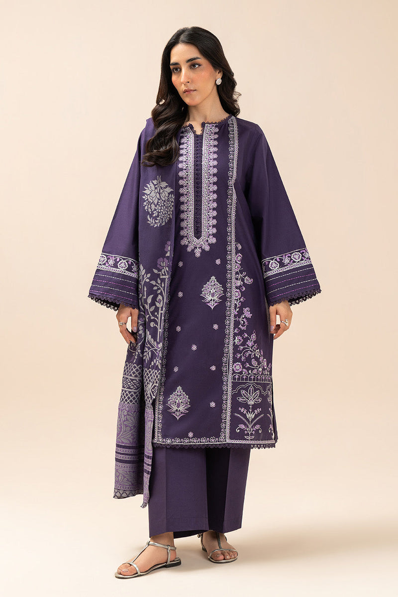 3 Piece Embroidered Lawn Suit-Regal Ethnic (Unstitched)