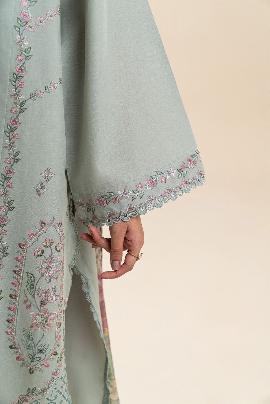 3 Piece Embroidered Lawn Suit-Seven Skies (Unstitched)