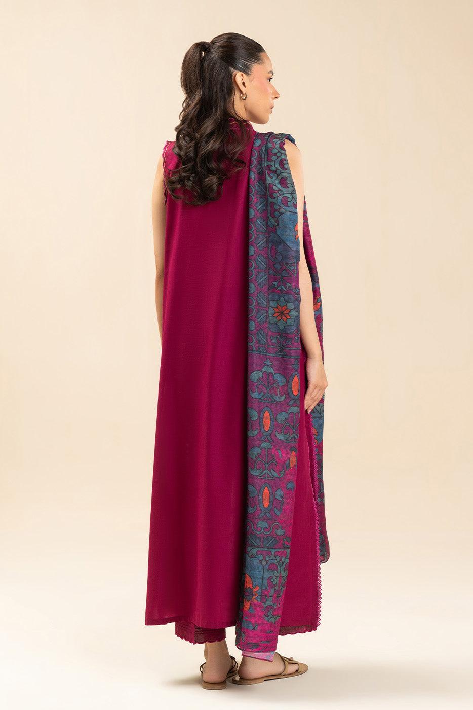 3 PIECE EMBROIDERED LAWN SUIT-FUSCHIA DREAM (UNSTITCHED)