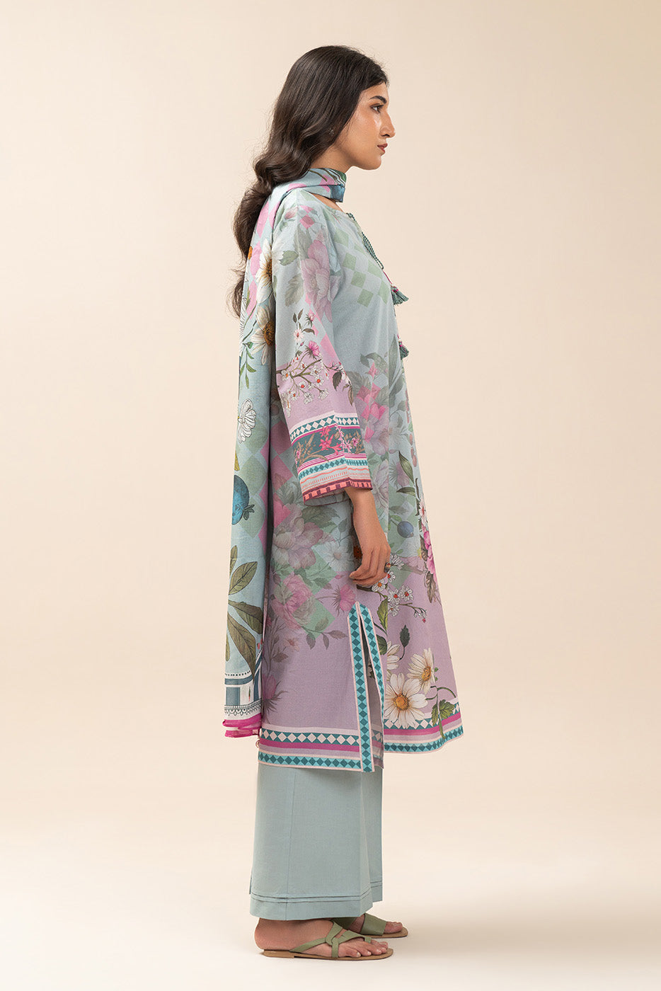 3 PIECE PRINTED LAWN SUIT-FLORINA BREEZE (UNSTITCHED)