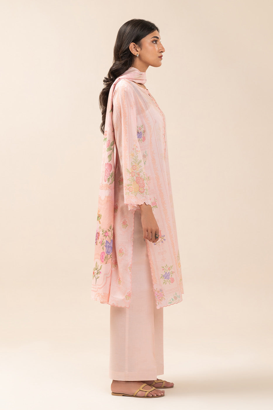 3 PIECE PRINT LAWN SUIT-PASTEL SERENITY (UNSTITCHED)