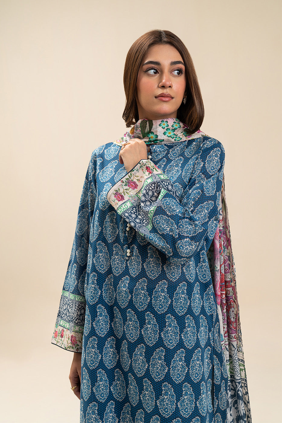 3 PIECE PRINTED LAWN SUIT-HERITAGE HAZE (UNSTITCHED)