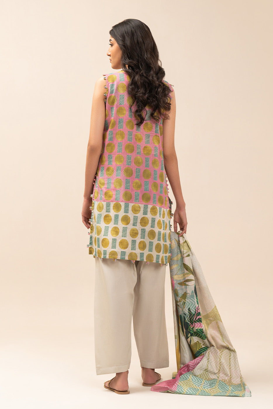 3 PIECE PRINT LAWN SUIT-FLEOR PRISM (UNSTITCHED)